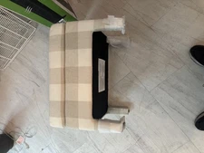 Bellfield Fully Upholstered Ottoman Checkered - Threshold designed with Studio