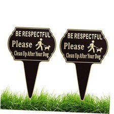 2 Pack Clean Up after Your Dog Signs Pick Up 2 pack pick up dog poop signs