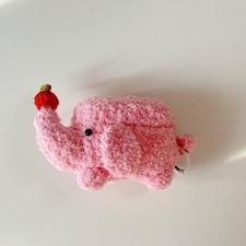 For AirPods 1 2 3 4 Pro 2 Pro 3 Kawaii Plush Cartoon Elephant Shockproof Case