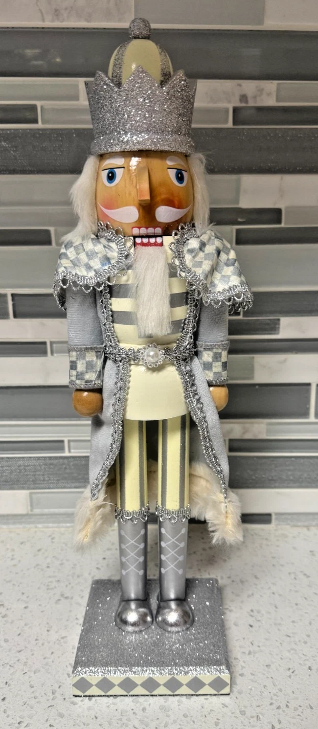 Mackenzie Childs Sterling Silver Nutcracker 15 Inch NWOB