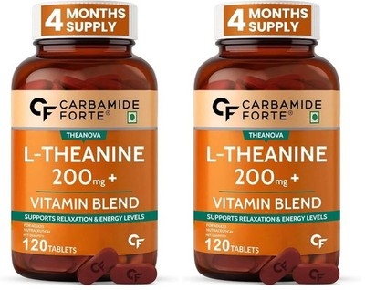 2xCarbamid Forte L Theanin 200mg mit Vit B Complex Stress Support Formula 120