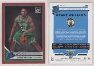2019-20 Panini Donruss Optic Rated Red Prizm /99 Grant Williams #157 Rookie RC