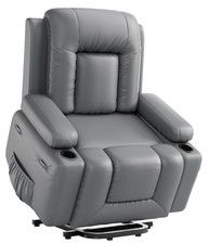 Power Lift Recliner Chair with Massage  Heat for Elderly, Faux PU Leather