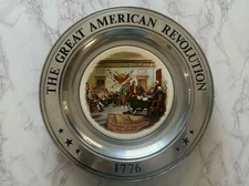Estate Sale Find Vintage The Great American Revoluation 1776 Pewter Plate