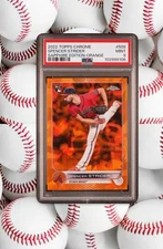 2022 TOPPS CHROME SAPPHIRE EDITION 509 SPENCER STRIDER RC PSA 9 Orange /25