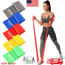 Resistance Bands 5 Pcs Exercise Bands Latex-Free Elastic Stretch Bands for