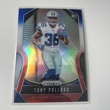 2019 Prizm #339 Tony Pollard Red White Blue Prizm Rookie RC Dallas Cowboys