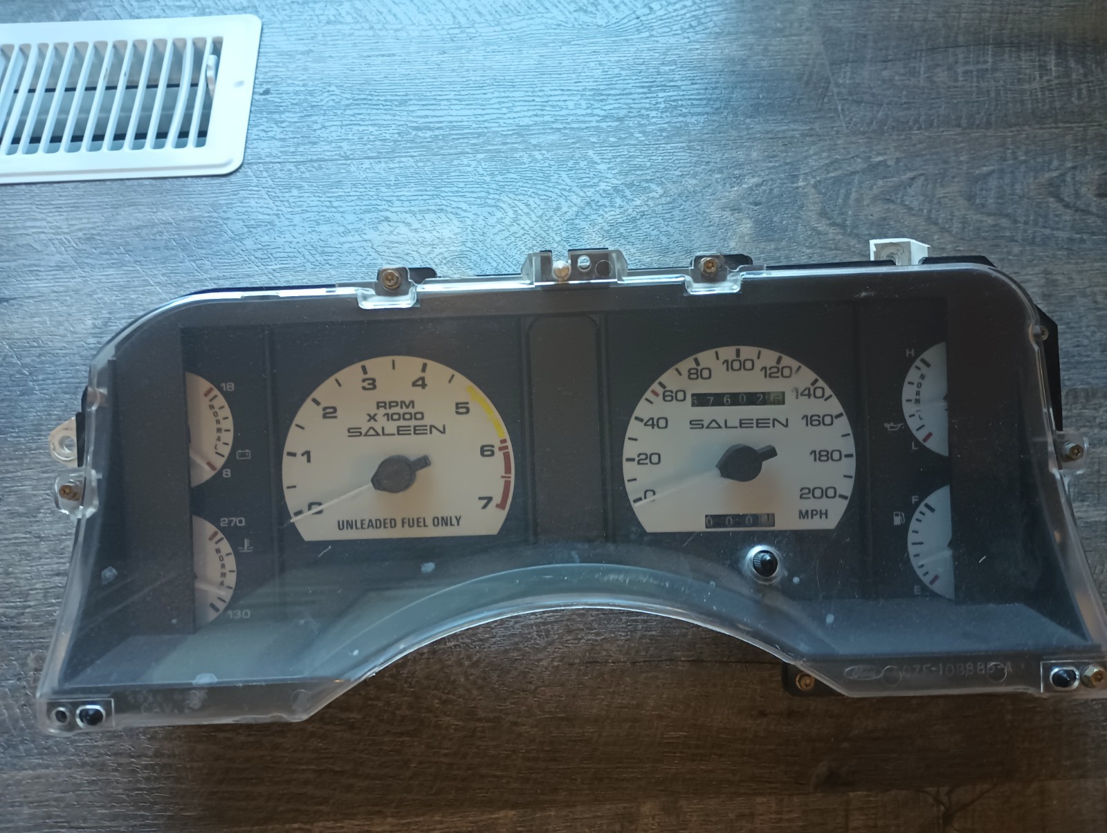 1990-93 MUSTANG LX GT 200 MPH Saleen Cobra SPEEDOMETER GAUGE INSTRUMENT CLUSTER