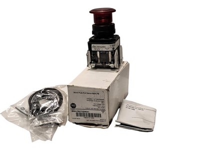 Allen-Bradley 800H-FRXTQ24RA1 Ser F Full Voltage 10 A Illuminated Red Pushbutton