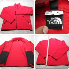 North Face Jacket Mens XL Red Soft Fleece Full Zip Hike USA Made VTG 90s RARE