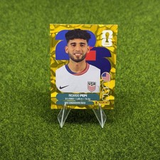 Ricardo Pepi USA Panini FIFA World Cup 2026 Gold Crumple Parallels Sticker
