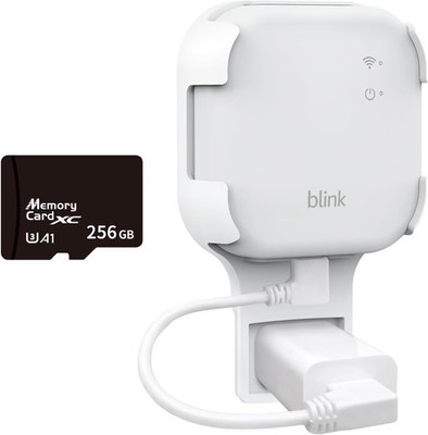 256GB MicroSD Card & Wall Mount for Blink Sync Module XR with Short Cable