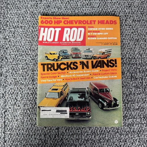 Vintage Hot Rod Magazine August 1975 Trucks N Vans Special Section Ford Dodge