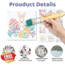 Easter Stencils 25pc 6x6 inch Reusable Spring Painting Templates