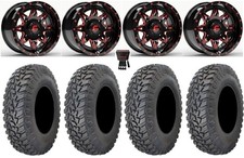 Fuel Lethal Red 15 Wheels 35 Parallax Tires Polaris Rzr Fuel Lethal Red 15 Wheels 35 Parallax Tires Polaris Rzr