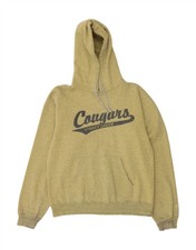 CHAMPION Mens Cougars Graphic Hoodie Jumper Medium Yellow Flecked BO02