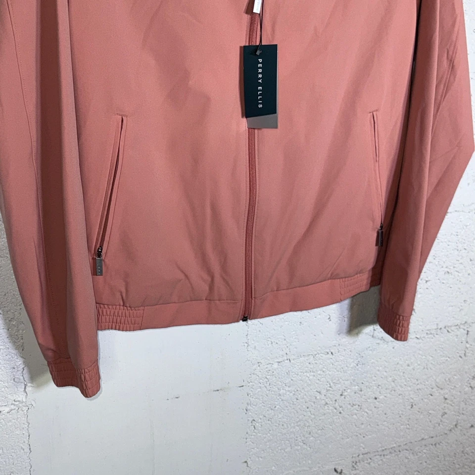 Perry Ellis Tech Casual Hybrid bomber Jacket, cameo brown, Small $169 - Image 4 of 4