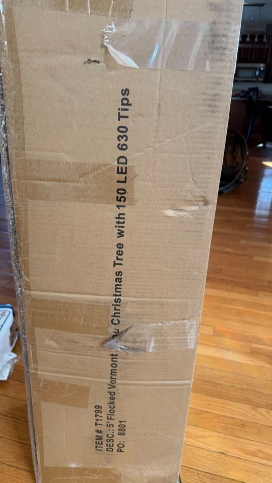 Nearly Natural 5ft. Flock Vermont Mixed Pine Artificial Christmas Tree 150 Light - Image 3 of 4