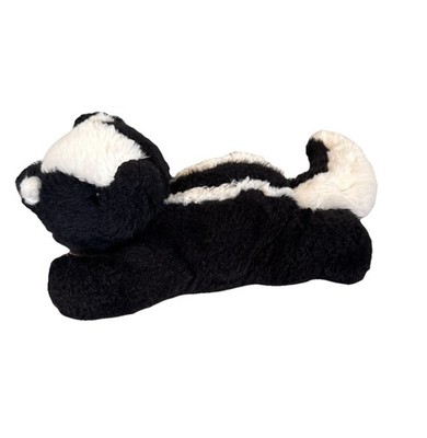 Little Miracles Skunk 9'' Plush Black White Soft Realistic Stuffed Animal Toy