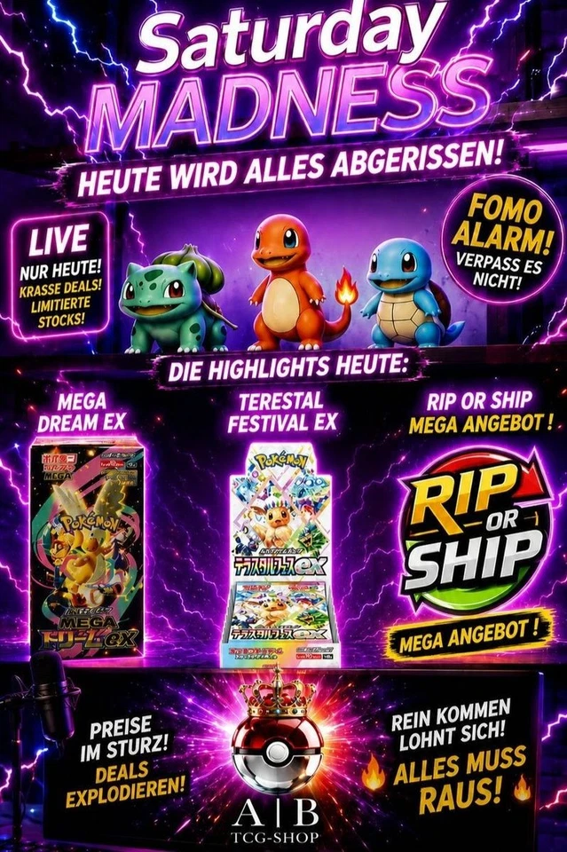 🚨 SATURDAY MADNESS ASIA– Lass uns gemeinsam deinen Hit ziehen ! 🚨
