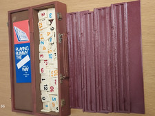 Complete Vintage Rummy Game American Way W/ Case Stands Tiles Instruction