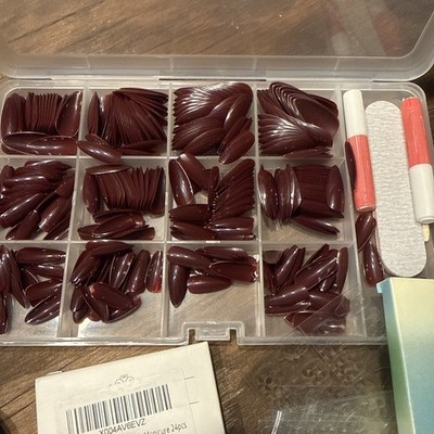 Nail Kit. Nail Cured Strips Pink Press On Nails