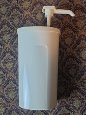 Tupperware Pump Dispenser 640 Lid 1553 Condiment Soap Lotion - Almond - NWOT