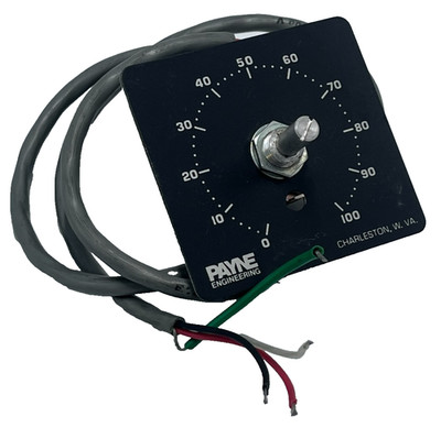 Turn Dial Ridges PAYNE ENGINEERING 0-100 Manual Turn Dial For Power Controller 21