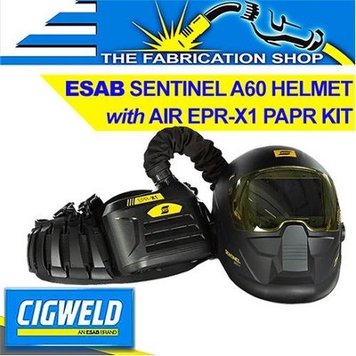 ESAB Sentinel A60 EPR-X1 Air Automatic Welding Helmet PAPR System Respirator