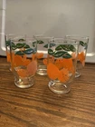 Anchor Hocking Orange Juice Glasses Set Of 5 - Vintage 1987
