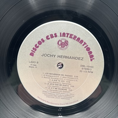 Jochy Hernandez- Latin Discos CBS Records DML-10465 Vinyl LP 1986
