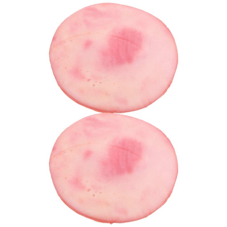 2Pcs PVC Faux Meat Slice Pink Lifelike Food Prop for Restaurant Display ...