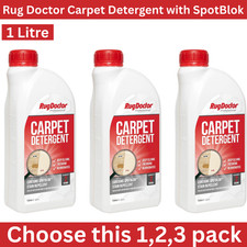 1/3 Pack Rug Doctor Carpet Cleaning Shampoo Detergent with SpotBlok Clean 1Litre