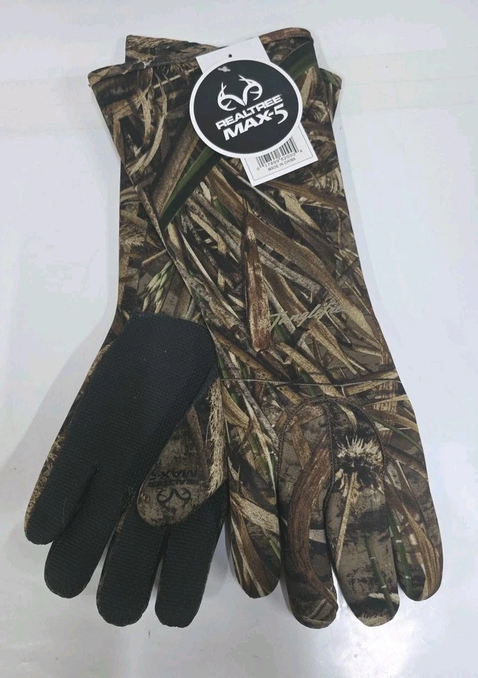 Realtree Camo Gauntlet Gloves Max 5 Neoprene Waterfowl Gloves, Hunting, Fishing - Image 4 of 4