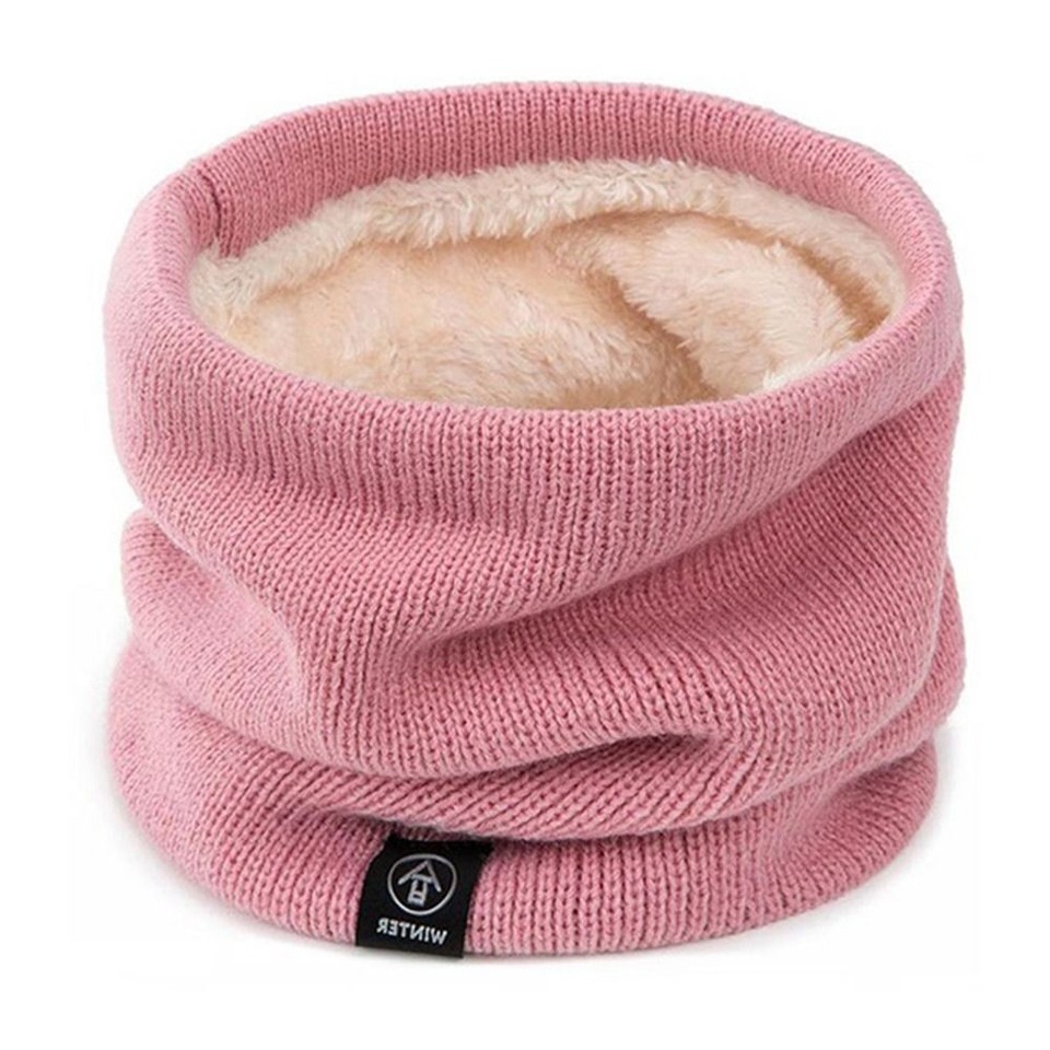 Solid Color Winter Scarf Thick Neck Scarves Fashion Neck Warmer Winter ...