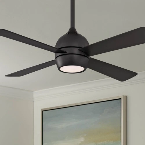 44" Fanimation Kwad Black Finish Modern LED Ceiling Fan with Remote - Picture 1 of 3