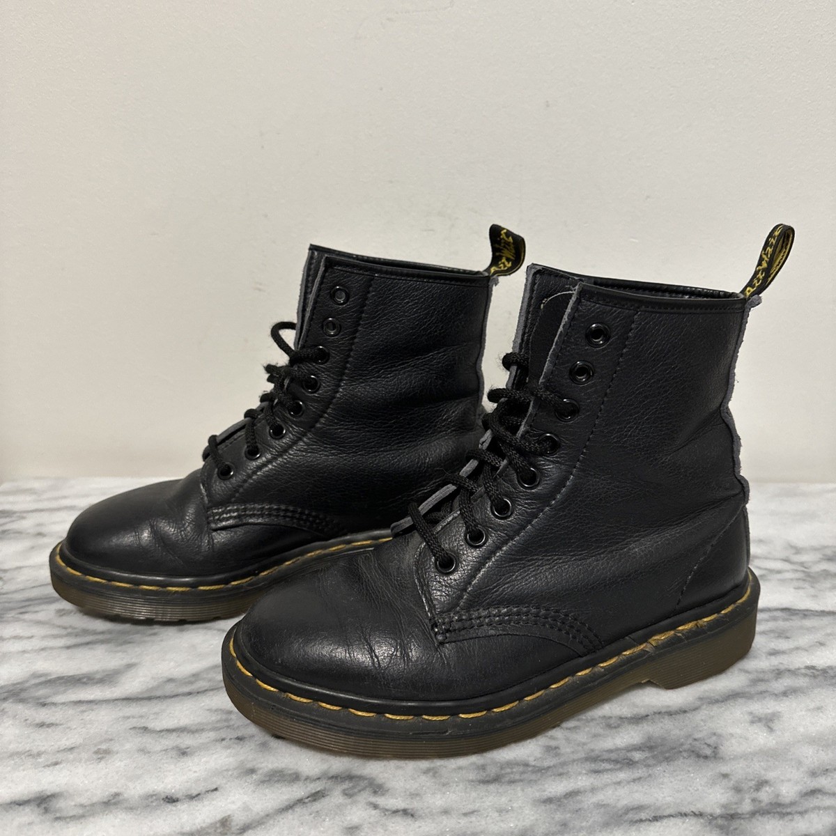DR. MARTENS - Made in ?? England 1460 boot, 10 DR. MARTENS - 1460 Vintage Black Made In England Boots  main image 3