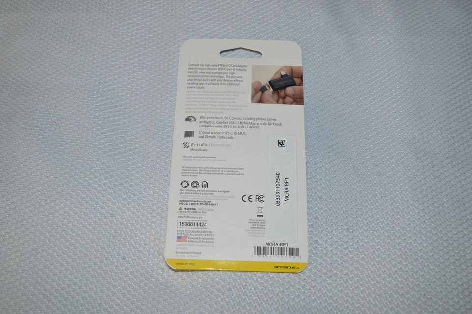 SCOSCHE ~ STRIKELINE ~ USB-C ~ MICRO SD CARD ADAPTER ~ MADE FOR DASHCAMS ~ NEW* - Image 2 of 2