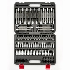 107-piece Master Torx Allen Bit Socket Set S2 Steel 14 38 12 Drive