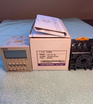 NOS Love Controls LCT116-20 Digital LCD Timer 100-240VAC/DC 11-Pin Kit w/Box New