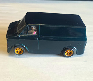 Coche Ranura Vintage Años 60 Aurora K&B Escala 1/32 Personalizado "Breadbox" Shorty Van FUNCIONA