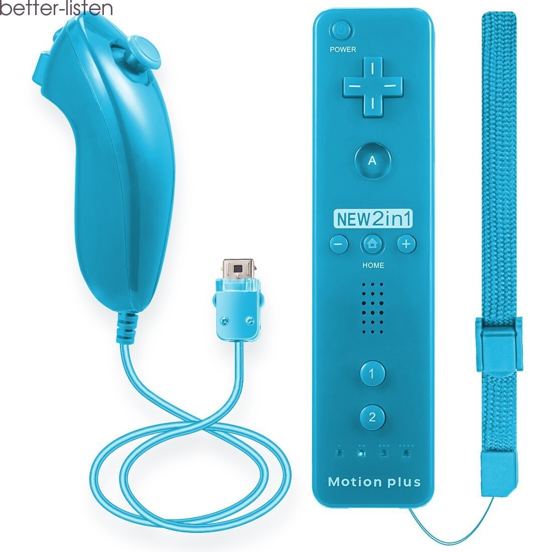 Control Nunchuck Nuevo con Motion Plus integrado para Wii y consola Wii U, imagen 9