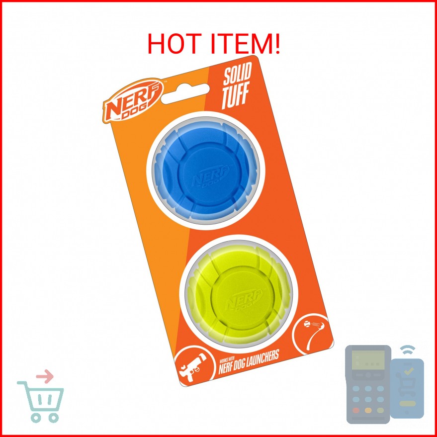 Nerf Dog Sonic Ball Dog Toys, Lightweight, Durable and Water Resistant, 2.5 Inch
