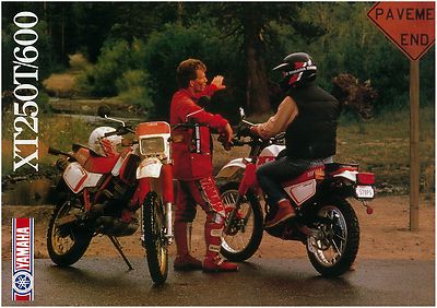YAMAHA Brochure XT600 and XT250T 1987 Sales Catalog Catalogue