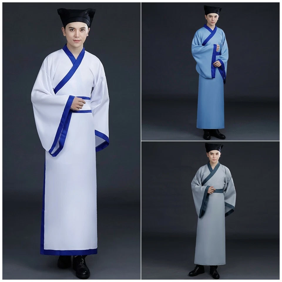 Para Hombres Hanfu Vestido Elegante Canción Dinastía Erudito Conjunto Chino Antiguo Disfraz Retro Foto 4 de 4