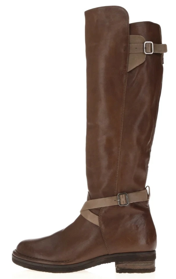 Женские коричневые кожаные сапоги Alberto Fermani высотой до колена с пряжкой размер 35 M - Изображение 2 из 4