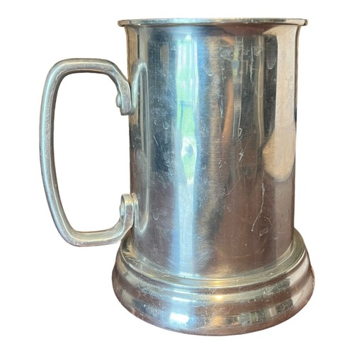 VINTAGE MCM ALUMINUM BEER STEIN TANKARD CLEAR BOTTOM - Picture 2 of 7