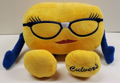 DISCONTINUED Large Culver's GOLDIE CHEESE CURD KID Stuffed Promotional Plush Toy