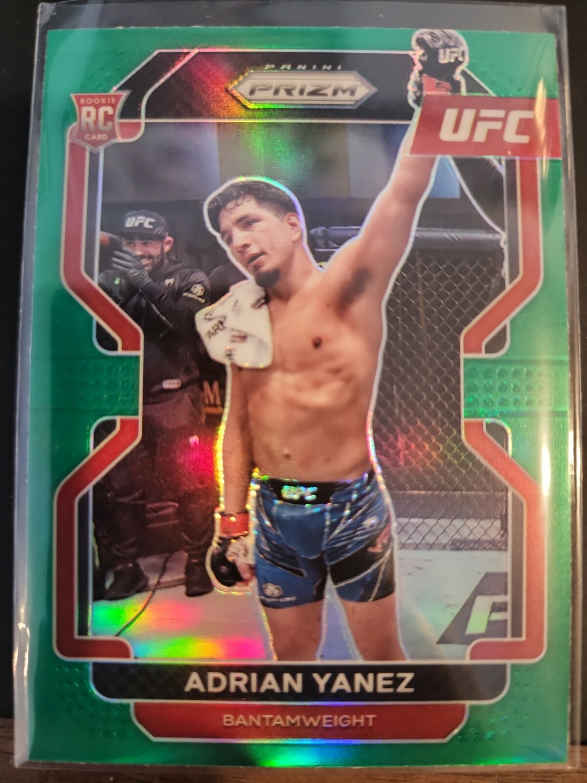 2022 UFC Prizm Adrian Yanez Green Refractor Rc