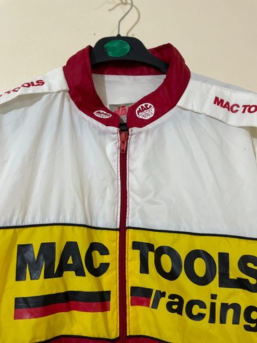 MAC TOOLS RACING MADE IN USA WHITE RED WINDBREAKER JACKET MEN'S USED SIZE L - 第 3/4 張圖片